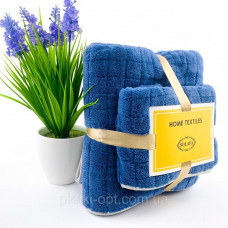 Комплект полотенец Home Textiles (микрофибра) синий