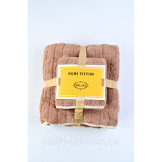 Комплект полотенец Home Textiles (микрофибра) бежевый