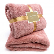 Комплект полотенец однотонный Home Textiles (микрофибра) пудра