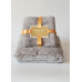 Комплект полотенец однотонный Home Textiles (микрофибра) серый